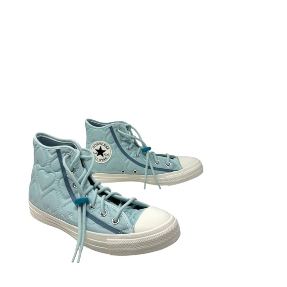 Converse Chuck Taylor High Polyester Blue Quilted Sneakers Women Size A08722C - Picture 4 of 8